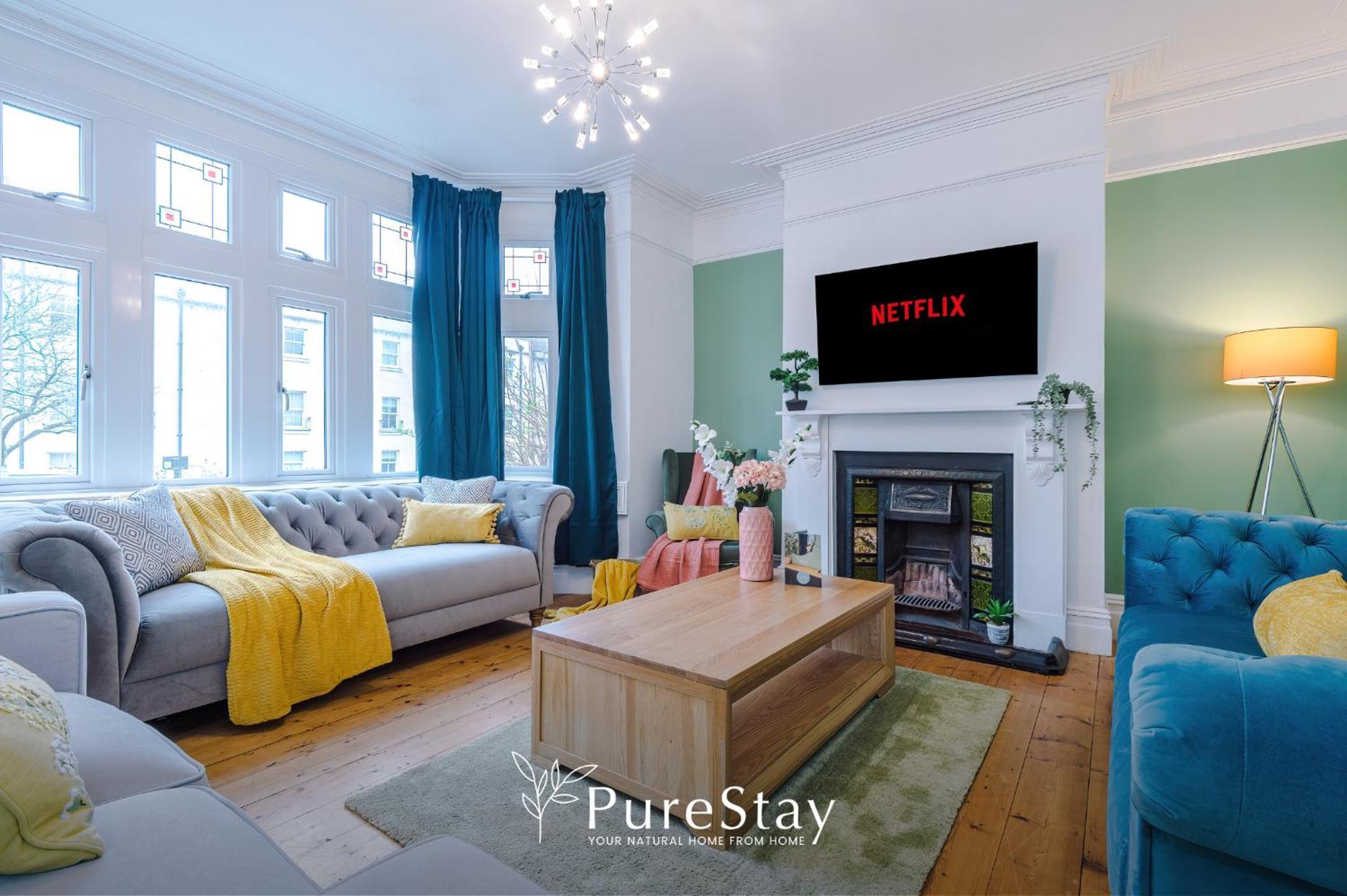 Incredible - Five Bedroom - 7 Actual Beds - 6 Bathroom House By Purestay - Central Bath With Parking ภายนอก รูปภาพ