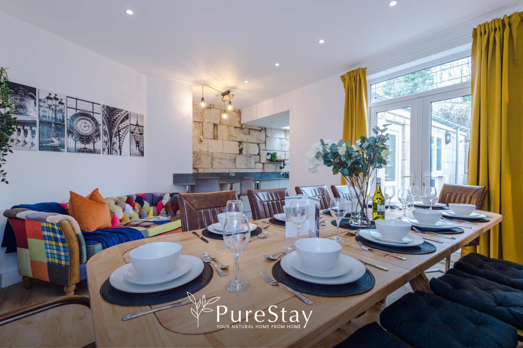Incredible - Five Bedroom - 7 Actual Beds - 6 Bathroom House By Purestay - Central Bath With Parking ภายนอก รูปภาพ
