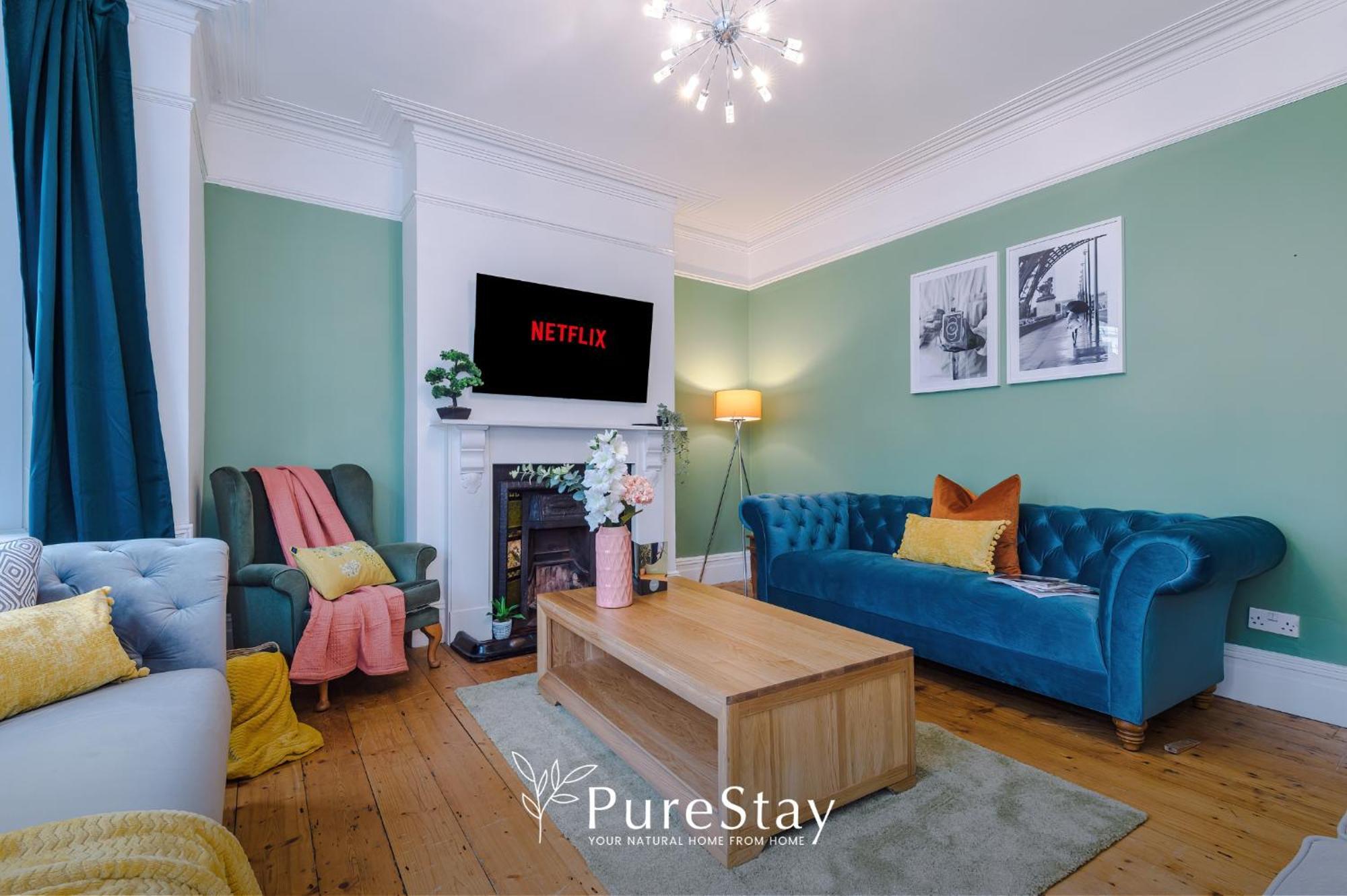 Incredible - Five Bedroom - 7 Actual Beds - 6 Bathroom House By Purestay - Central Bath With Parking ภายนอก รูปภาพ